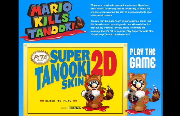 Mario Kills Tanooki Peta Campaign
