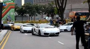 50 Lamborghini Cars Spotted In Singapore [Video]