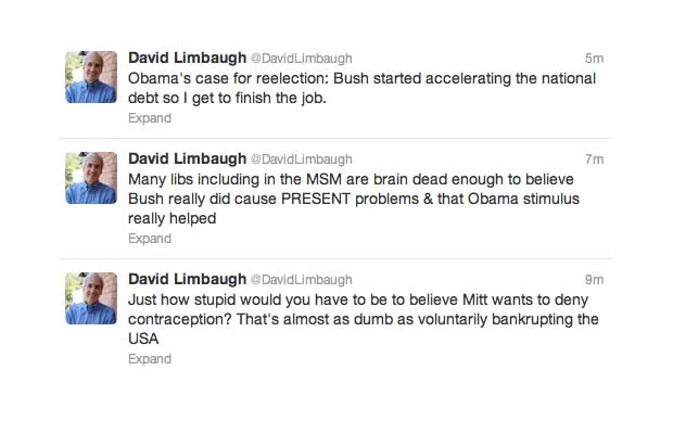 David Limbaugh Twitter Timeline Election Day 2013