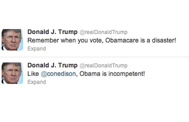 Donlad Trump Twitter Timeline Election Day 2013
