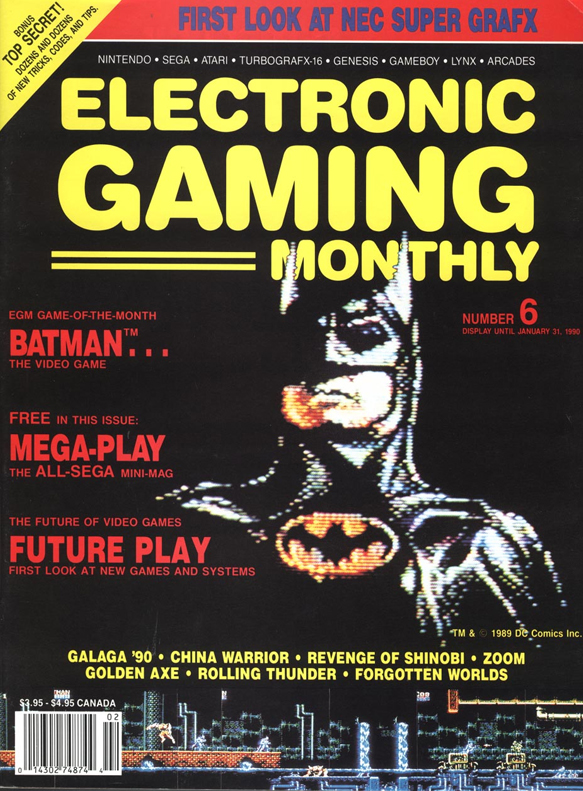 EGM Batman NES Cover
